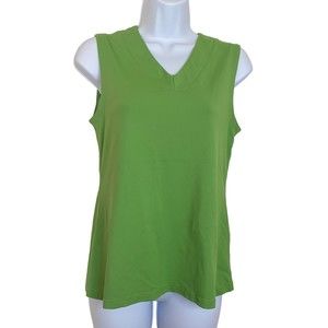 LULULEMON WOMEN'S GREEN WIDE SLEEVELESS SHIRT SIZE 4